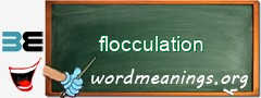WordMeaning blackboard for flocculation